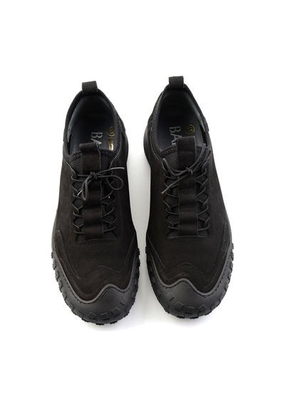 Bambi Siyah Nubuk Hakiki Deri Erkek Sneaker E01076378501