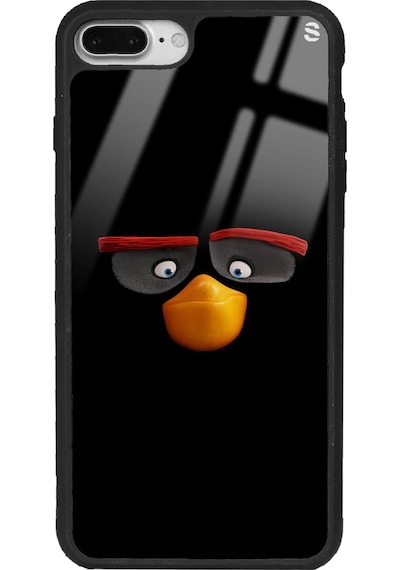 Apple Uyumlu iPhone 7 Plus 8 Plus Uyumlu Black Tasarımlı Glossy Telefon Kılıfı Çok Renkli