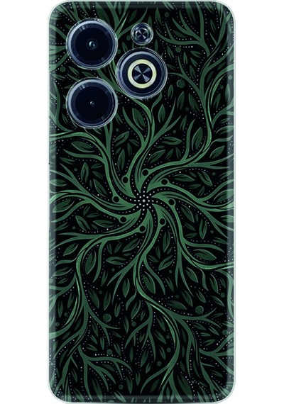 Infinix Uyumlu Hot 40i Kılıf Silikon Desen Özel Seri Sarmaşıklar 1675