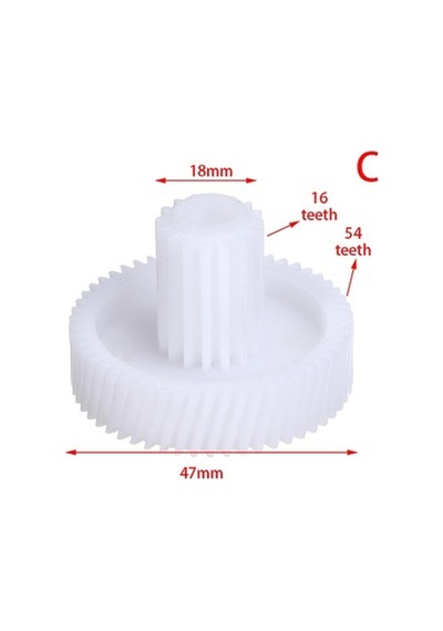 Zcjb Kıyma Makinesi Plastik Dişli Değiştirme S/m/l Dişli Ev Kıyma Makinesi Parçası Karşılaşması -117191