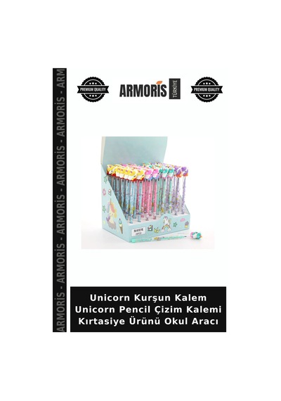 Unicorn Kurşun Kalem Unicorn Pencil Çizim Kalemi Kırtasiye Ürünü Okul Aracı Çok Renkli