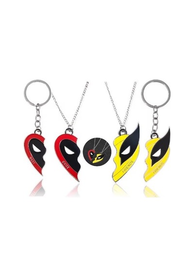 Deadpool & Wolverine Best Friends Sevgili Çift Arkadaş Kolye Ve A Çok REnkli