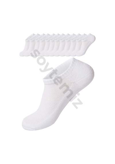 Vaccino Unisex Cotton Görünmez Sneakers Spor Çorap Beyaz 12 Çift Diğer