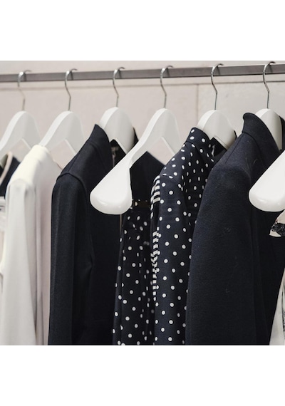 Faravis Atelier Ahşap Askı Kalın Omuzlu Ceket Askısı 5'li Kaymaz Pantolon Çubuğu