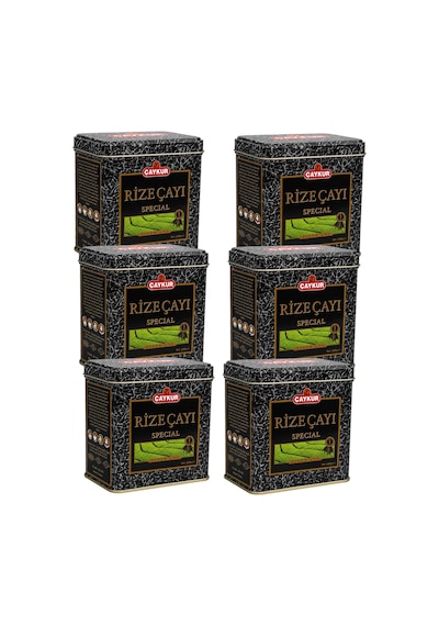 Rize Çayı Hediyelik Teneke Kutu 200 Gr. Altılı Paket