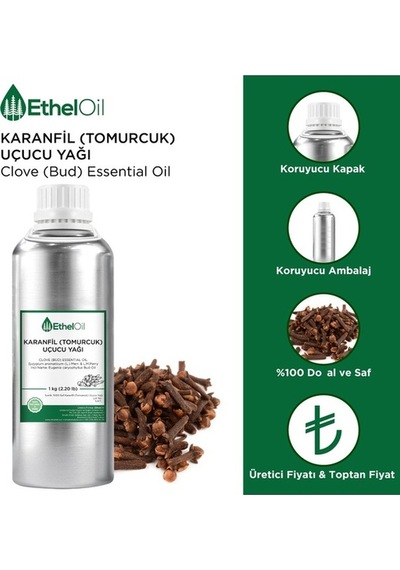 Etheloil Karanfil Tomurcuk Uçucu Yağı 1 KG