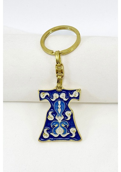 Lacivert Desenli Kaftan Metal Anahtarlık, Hediyelik Anahtarlık