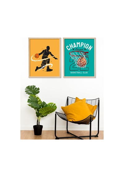Vetro Basketbol Çerçeveli Poster Set 30x40 Cm Sku: Smgstk45d09b1b39