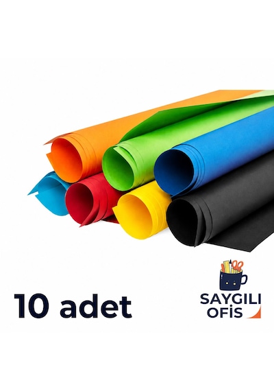 Saygılıofis Fon Kartonu 10 Lu Gri 50x70 Cm 1 Paket Karışık