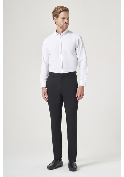 İmza Siyah Yan Cep Slim Fit Esnek Chino Pantolon 1003260154