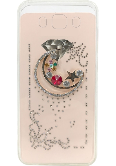 Nettech Samsung Galaxy J500 J5 Uyumlu Taşlı Seri Arka Koruma Kılıf Rose Gold