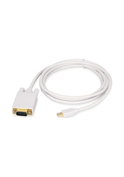 Alfais 4323 Mini Displayport To Vga Çevirici Dönüştürücü Adaptör Thunderbolt Kablosu 1.8M