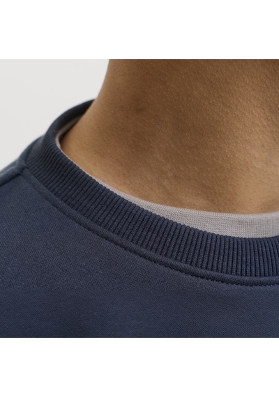 Jack & Jones Erkek Gögüs Baskili Regular Fit Bisiklet Yaka Sweatshirt - Rush - 12298426 Lacivert
