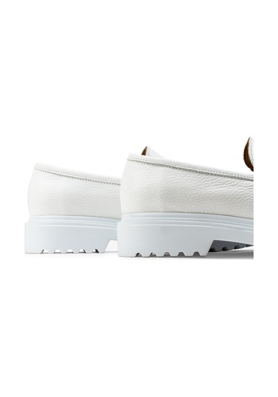 Deery Hakiki Deri Beyaz Loafer Kadın Ayakkabı - 01903zbyzp01 Beyaz