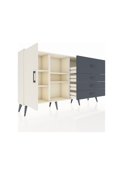 Arges Konsol 4 Raflı 4 Çekmeceli Tek Kapaklı 176x30x99 Aytaşı-aytaşı/antrasit Aytası/antrasıt - Aytası Arges Konsol 4 Raflı 4 Çekmeceli Tek Kapaklı 176x30x99 Aytaşı-aytaşı/antrasit Aytası/antrasıt - Aytası