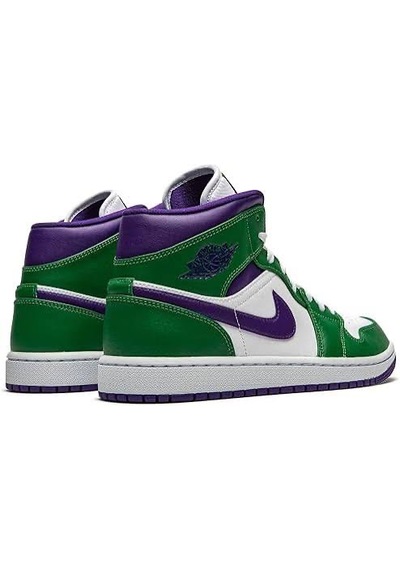 Nike Air Jordan 1 Mid Hulk Basketbol Ayakkabısı Mor - Yeşil