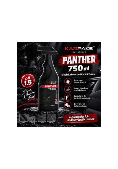 Multi Sprey + Panther 2x750 Ml Leke Çıkarıcı Set Halı Koltuk Kumaş Araç İçi Çok Amaçlı Temizleyici