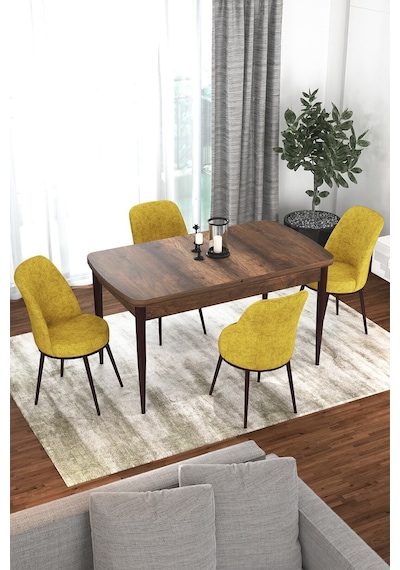 Canisa Concept Kor Serisi 70x114 Açılabilir Mutfak Masası Takımı Barok Desen Masa 4 Hardal Sandalye Masa Barok Sandalyeler Hardal Sarısı Canisa Concept Kor Serisi 70x114 Açılabilir Mutfak Masası Takımı Barok Desen Masa 4 Hardal Sandalye Masa Barok Sandalyeler Hardal Sarısı