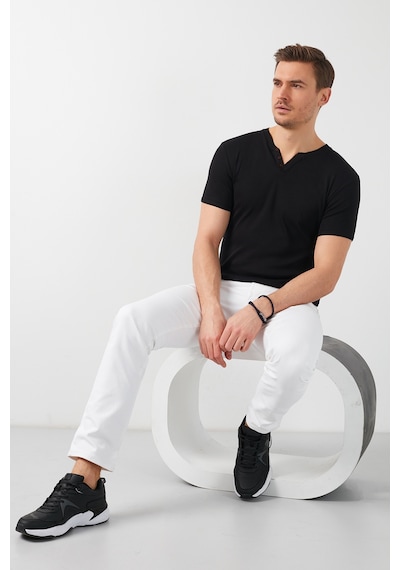 Buratti Pamuklu V Yaka Slim Fit Erkek T Shirt 5902122 Siyah
