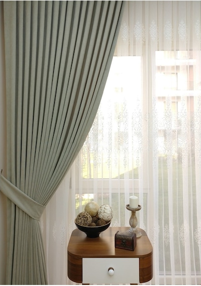 Evdepo Home Taş Rengi Fon Perde Tek Kanat (540345168) Taş
