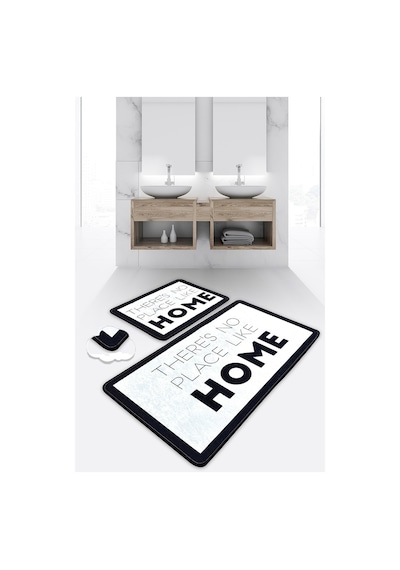 Chilai Home Like Home DJT Banyo Halısı Paspas Seti 2'li Çok Renkli
