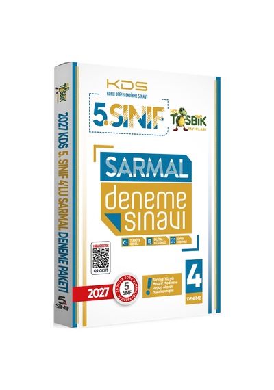 2027 5.Sınıf Yeni Sistem KDS SARMAL Deneme Paketi 4lü Türkiye Geneli D.Çözümlü Hızlı Tosbik Yayı