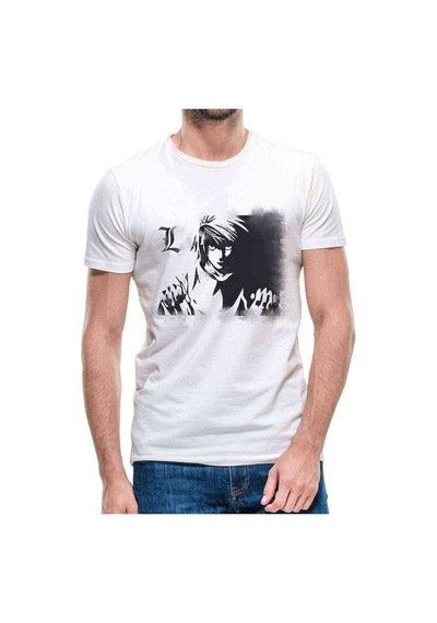 Anime Death Note Baskılı Beyaz Erkek Tshirt (530997722)