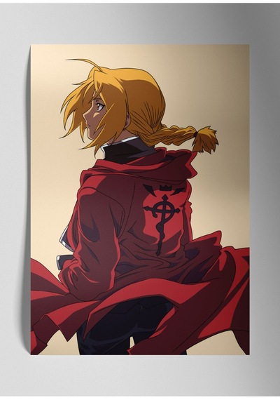 Edward Elric Anime - Metal Poster Tablo