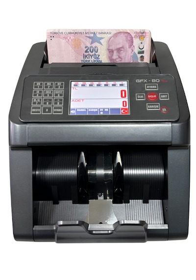 Pro New 80 Karışık Para Sayma Makinesi, Tl Ve Euro Karışık, Usd Adet Sayım + Müşteri Ekranı