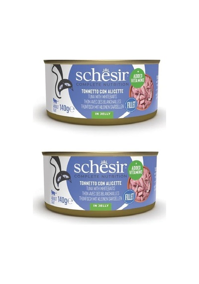 Schesir Ton Ve Ringa Balıklı Tam Ve Dengeli Kedi Konserve Jöleli 140 Gr. X 2 Adet