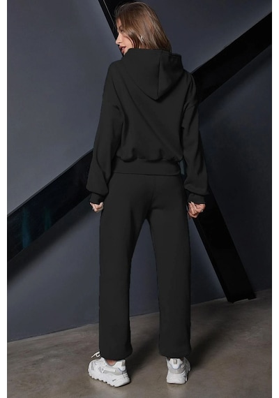 Uyguntarz Unisex Eşofman Takımı Siyah