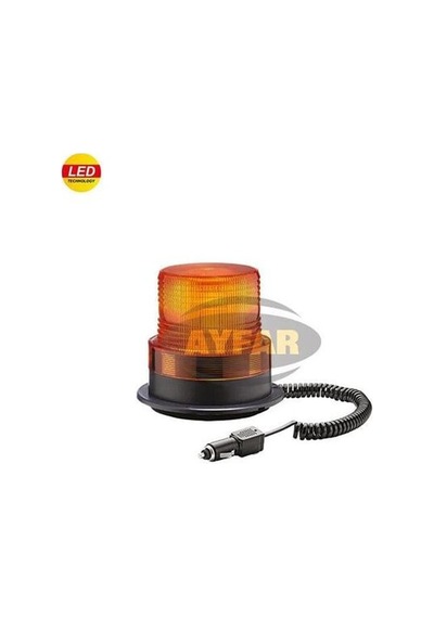 Ayfar Tr520 Döner Trafik İkaz Lamba Ledlı 12v 24v Sarı