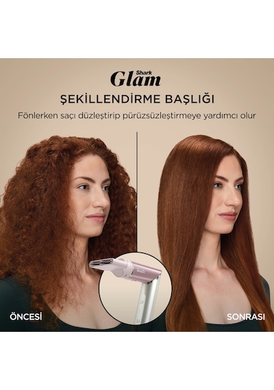 Shark Glam 5 Başlıklı Düz,dalgalı Ve Bukleli Çok Amaçlı Saç Şekillendirici - Pembe