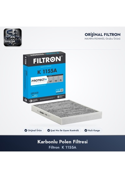 Filtron K1155a Polen Filtresi - Transporter T5 03+ / Touareg 04-10 / Amarok 10+ / Audi Q7 10+