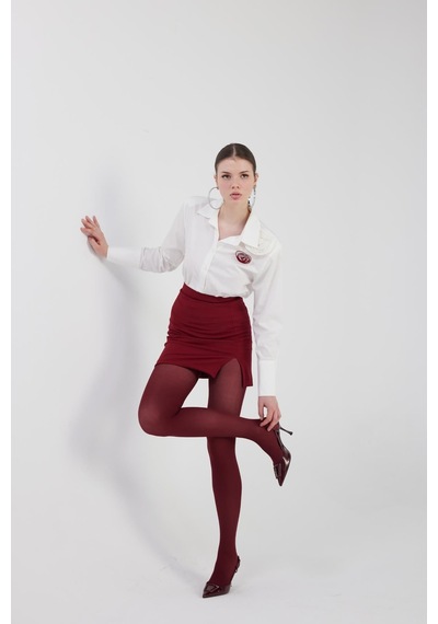 Holly Lolly Gül Detaylı Poplin Madison Gömlek Beyaz