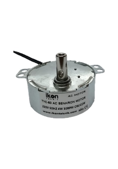 İkon Teknik AC SENKRON MOTOR TYC 50 4 Watt 220 Volt 30 RPM ÇİFT YÖN [CW]/[CCW]