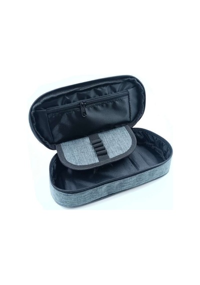 Bback Kumaş Kalem Kutusu Oval Gri N318
