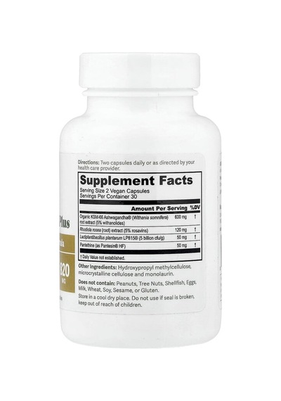 Dr. Murray's, Organic Ksm-66 As-hw-aga-ndha Plus, 60 Vegan Capsules