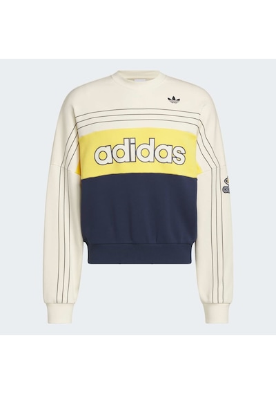 Adidas Ks8191 Varsıty Crew Erkek Sweatshirt Bej