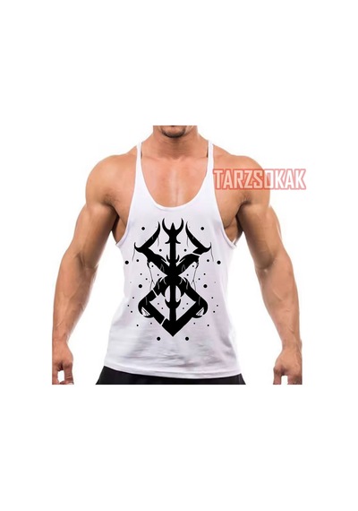 Tarzsokak Gym Tank Top Fitness Sporcu Atleti Gym97 Beyaz