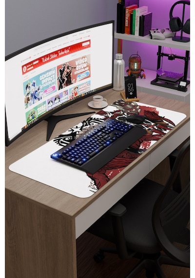 Monster Hunter: World Dikişli Kauçuk Oyuncu Mousepad V5 - 90x40 Xxl Gaming Mouse Pad