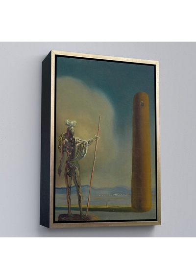 Ahşap Çerçeveli Salvador Dali - Kuledeki Şövalye Tablosu - Le Cavalier A La Tour-7399