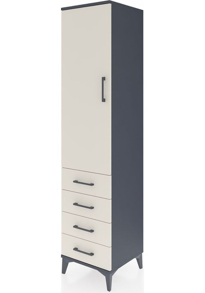 Hyperion Dolap 2 Raflı 4 Çekmeceli Tek Askılı 44x44x195 Antra... Antrasit Hyperion Dolap 2 Raflı 4 Çekmeceli Tek Askılı 44x44x195 Antra... Antrasit