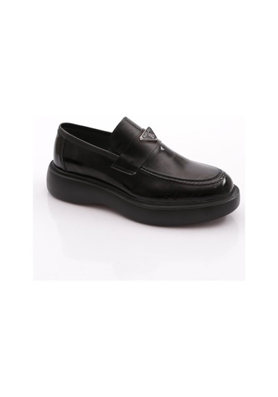 Dgn 2625198 Erkek Loafer Ayakkabı Siyah Rugan