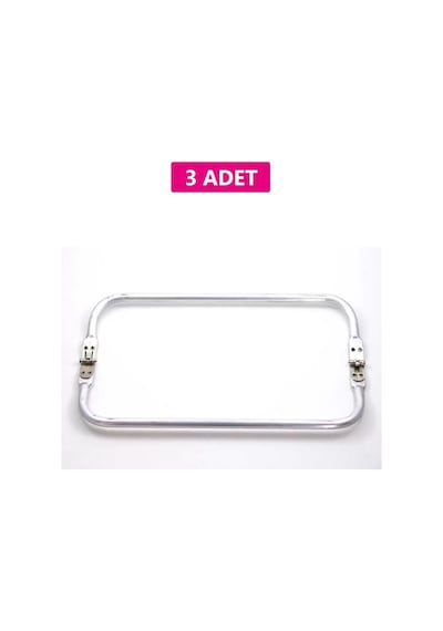2K Gizli Metal Çanta Bursu 3 Adet - 30 Cm - Metal Çanta Aparatı Çanta Aksesuarı Açık Ahşap