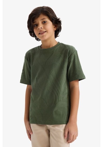 Defacto Erkek Çocuk Regular Fit Bisiklet Yaka Kısa Kollu Tişört G6732a826smgn563 Yeşil-gn563