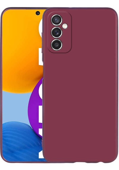 Zore Galaxy Uyumlu M52 Kılıf Premier Silikon Kapak - Mürdüm Mürdüm