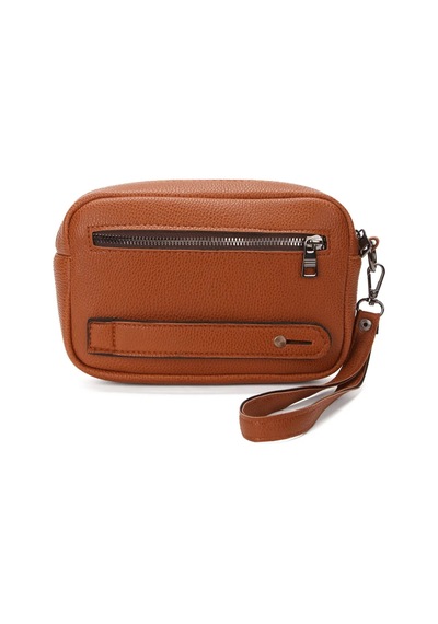 Newish Polo Erkek El Askılı Portföy Clutch El Çantası New256 - Taba