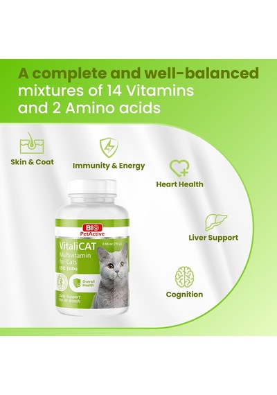 Tr Petactive Vitalicat Kediler İçin Multivitamin 150 Tablet