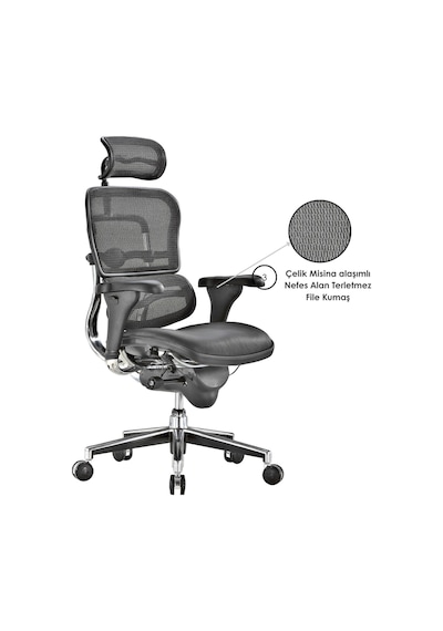 Casella Enjoy Fileli Yönetici Koltuğu Ofi S Koltuğu Ergonomik, Şık Ve Fonksiyonel Siyah